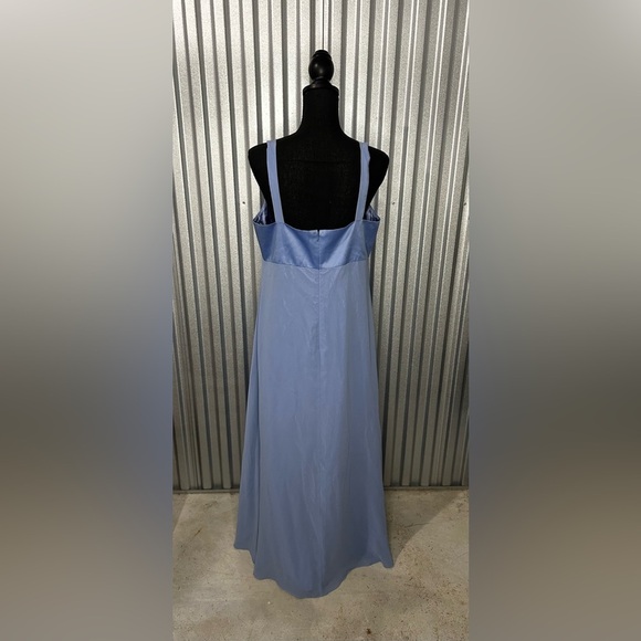 Women’s Vintage Adrianna Papell Boutique Blue Polyester Long Evening Dress 16 - Picture 2 of 3